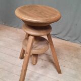 Wooden stool with screws