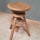 Wooden stool with screws