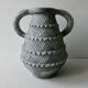 Patinated terracotta vase, brutalist style, Gerunda Spain, height 31 cm