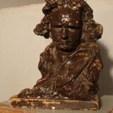 Beethoven's head in platter