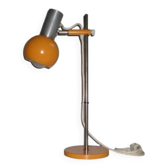 70s Vintage Adjustable Table Lamp, Orange Floor Lamp, Space-Age Mid Century