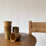 Suite of 6 sandstone glasses