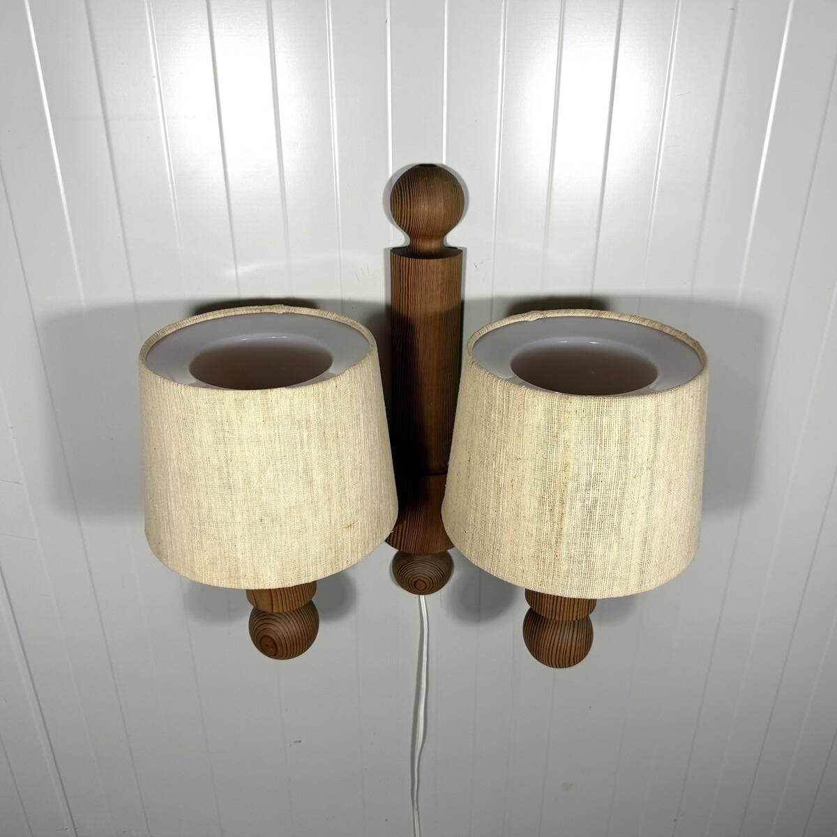 Uno Kristiansson wall lamp Pinus for Luxus Sweden 1970’s