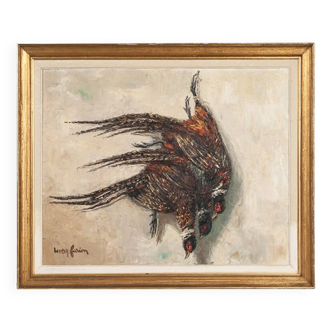 Mid Century Still Life Game Piece Oil Painting by Henry Farion