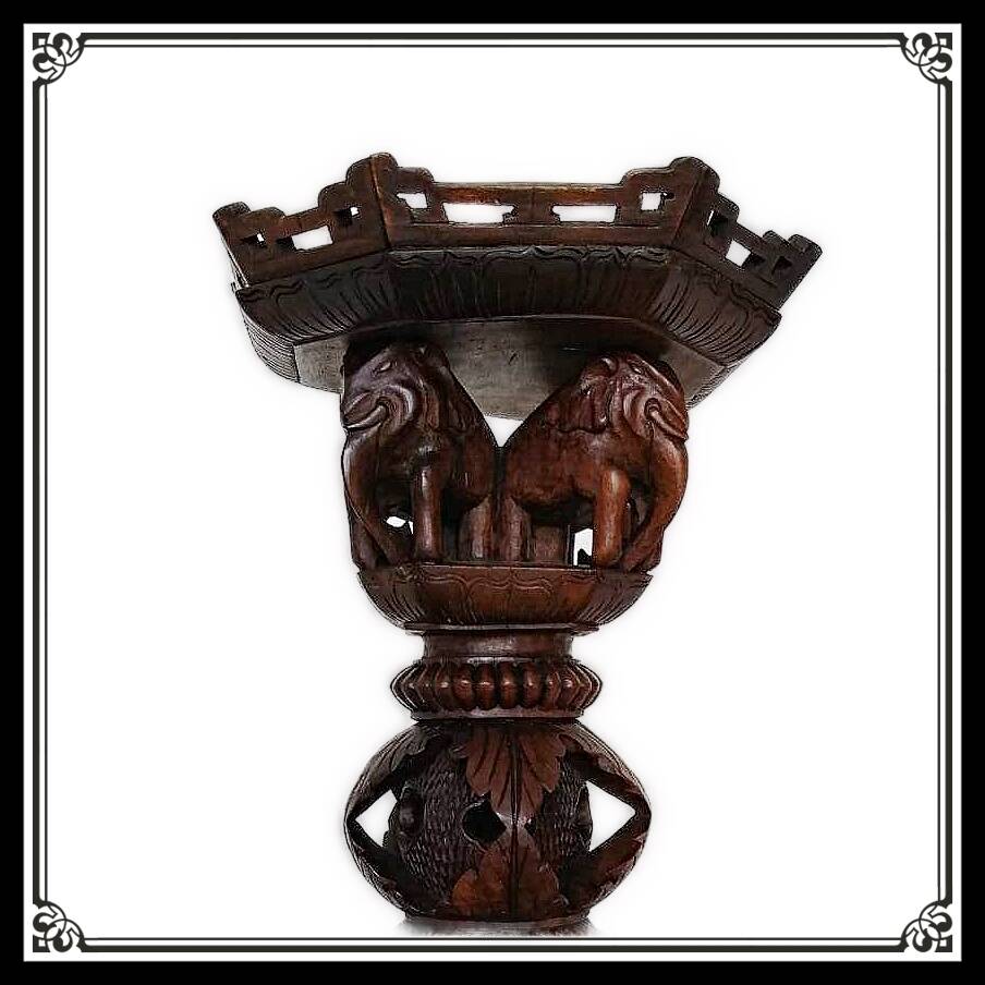 Carved wooden stand - 19th century Qing dynasty - Art furniture