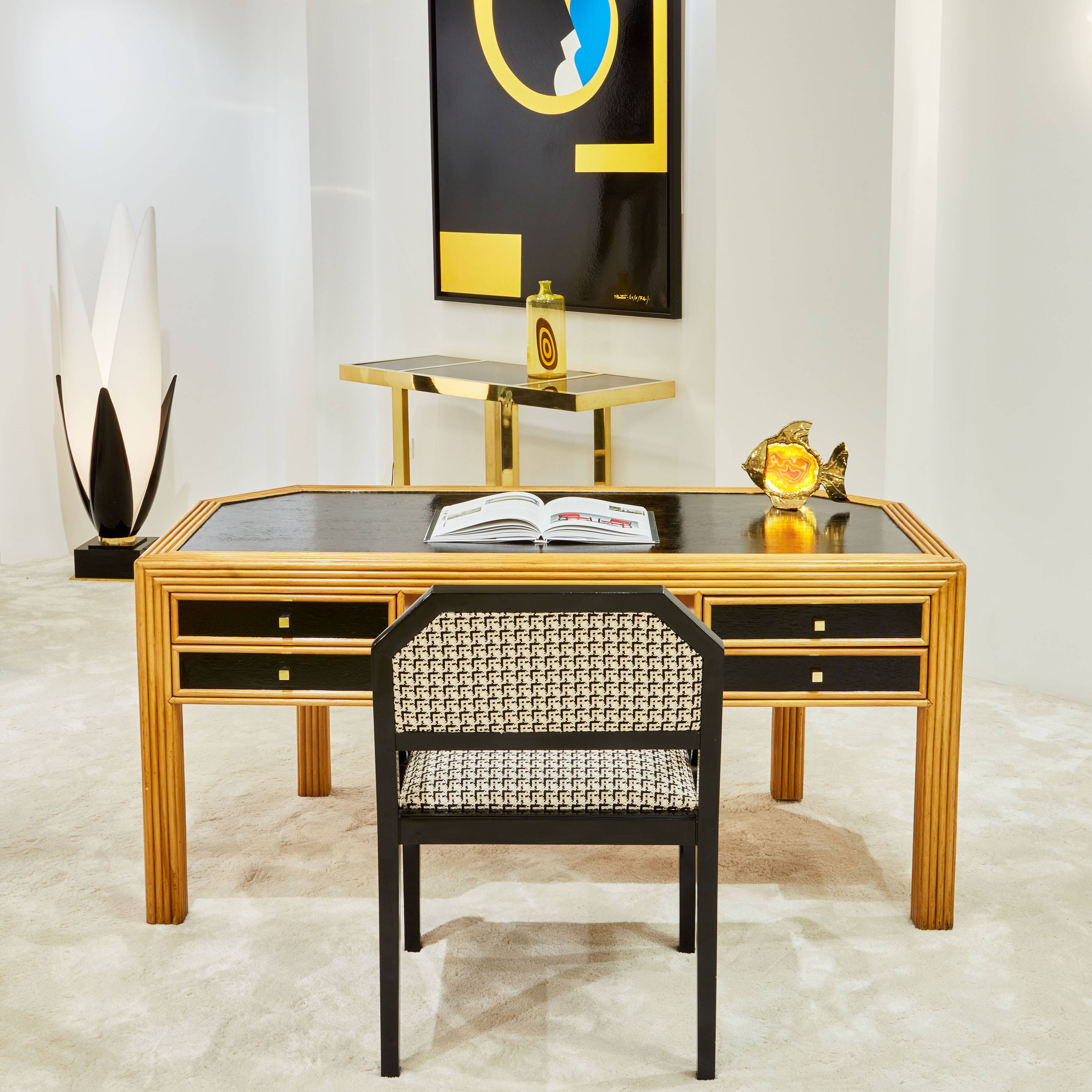 Yves Plantevin large oil on wood panel 1974