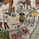 Vintage poster illustrated map of Alsace - JP Pinchon