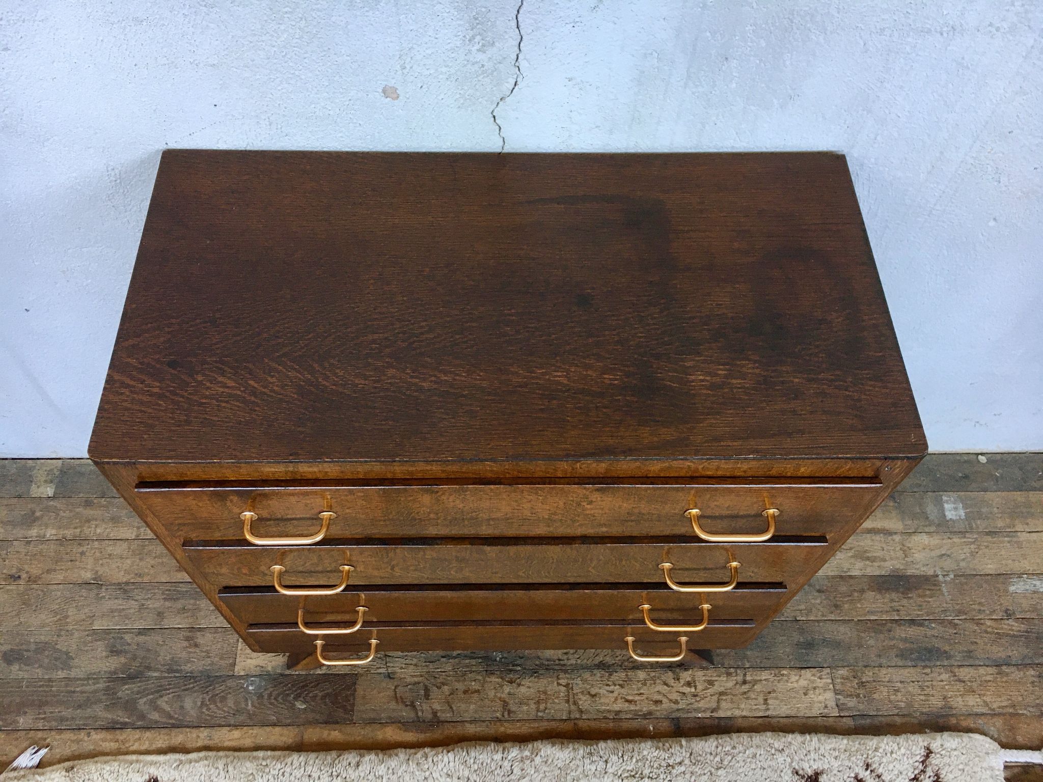 Former Vintage weekly ragsmaker 1950/1960 - retro - 4 drawers - compass feet - oak