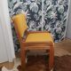 Chaise années 50 en orme et tissu
