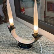 Pair of Verceram electric candlesticks – Space Age design – ceramic