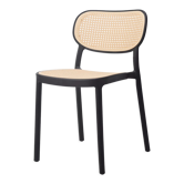 Chaise coloré aspect cannage rétro