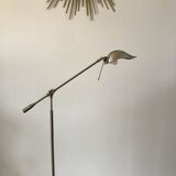 Lampadaire en alu brossé pivotant années 70