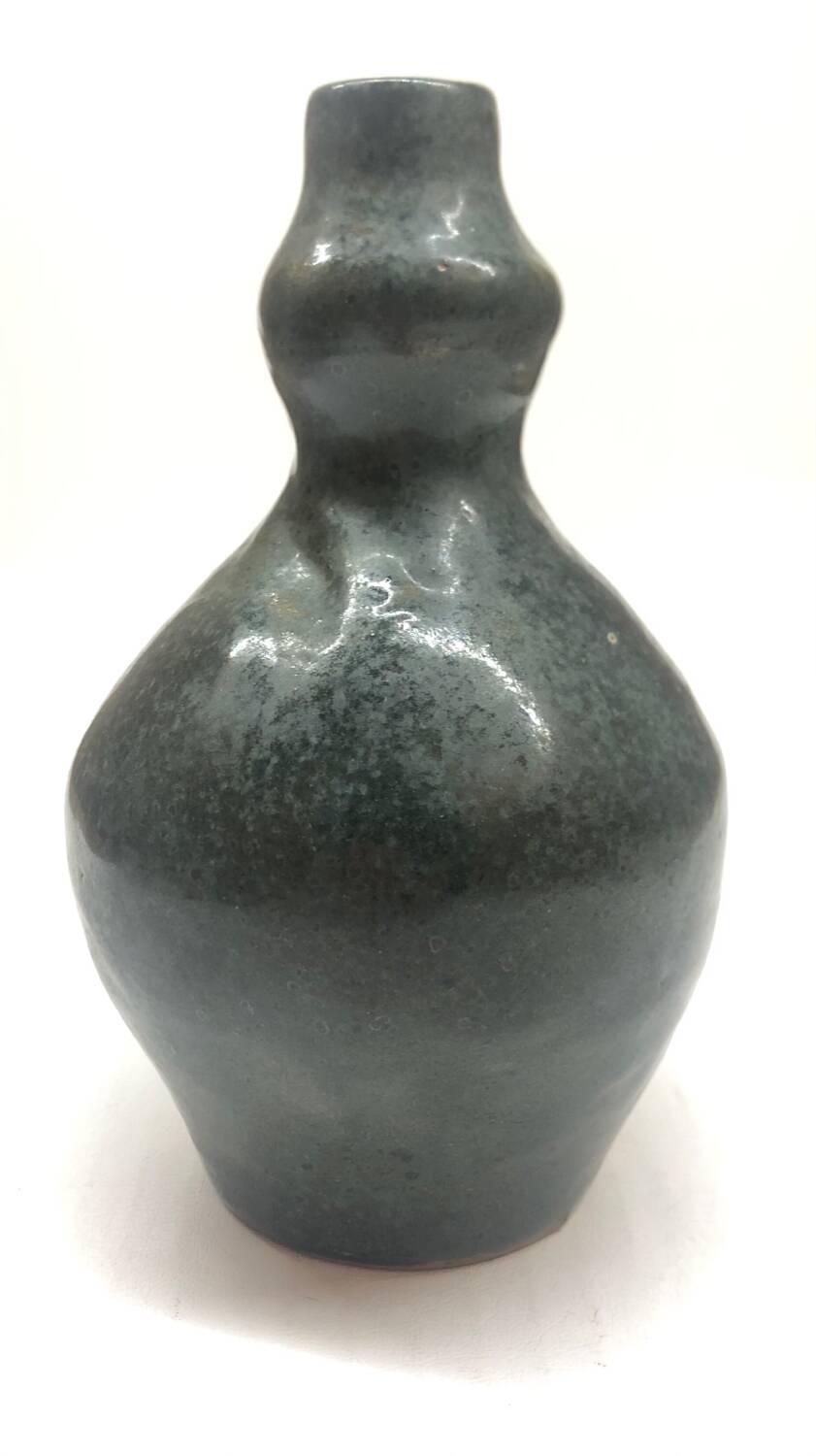 Blue ceramic vase signed AP
