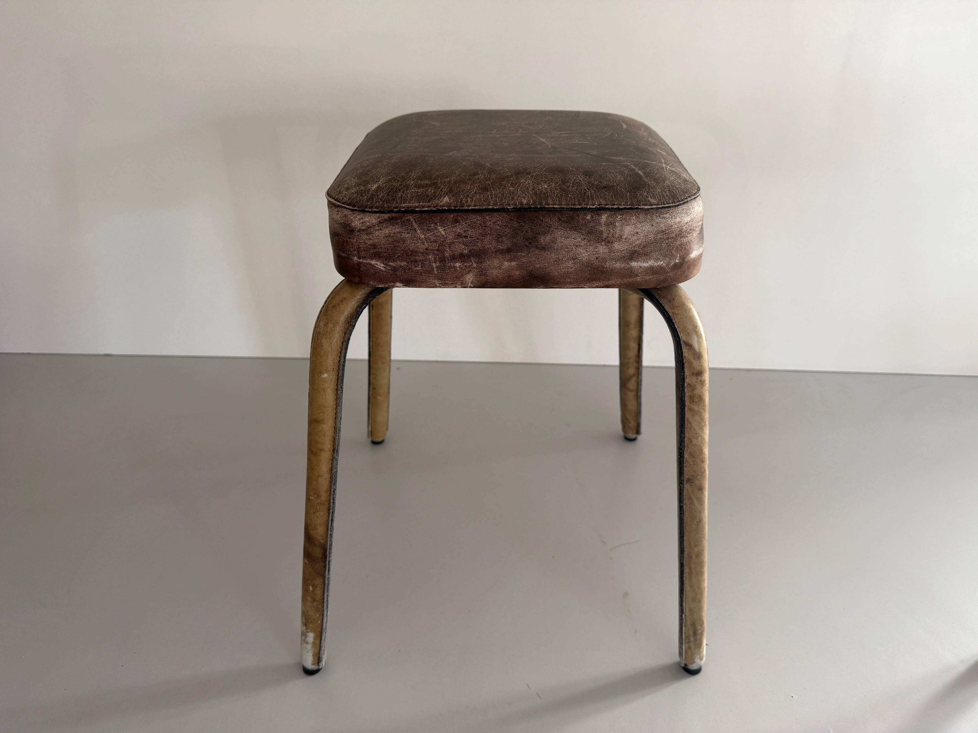 Paire de tabourets en simili-cuir, 1970, Allemagne