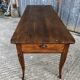 Table de ferme ancienne de style Louis XV avec 2 tiroirs