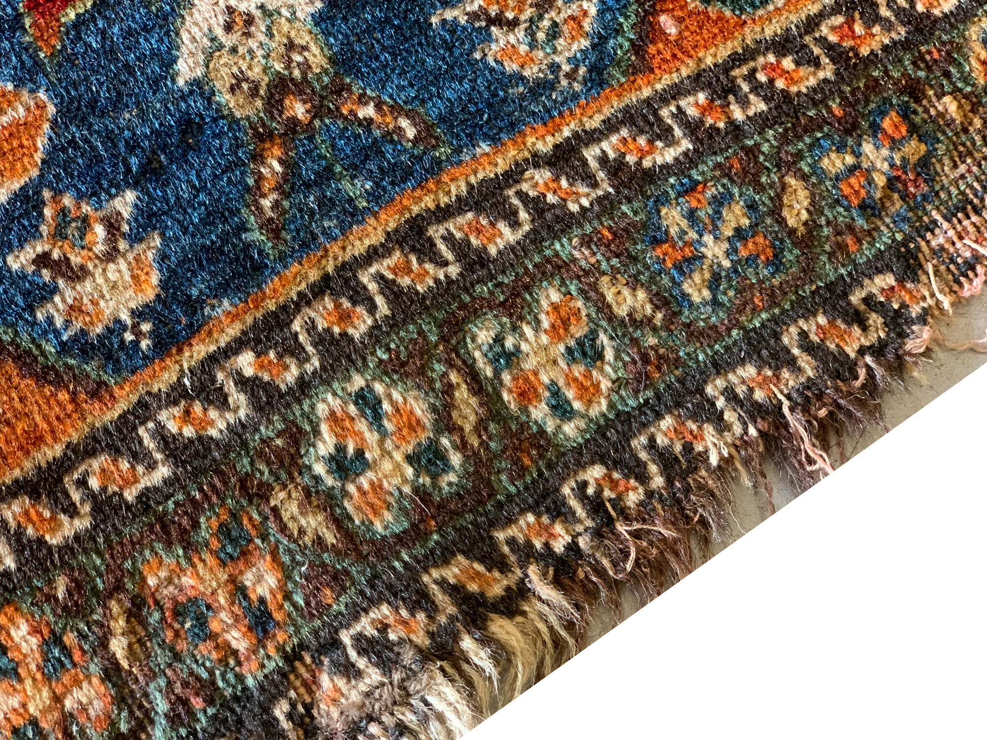 Small handwoven oriental persian hamadan rug- 46x80cm