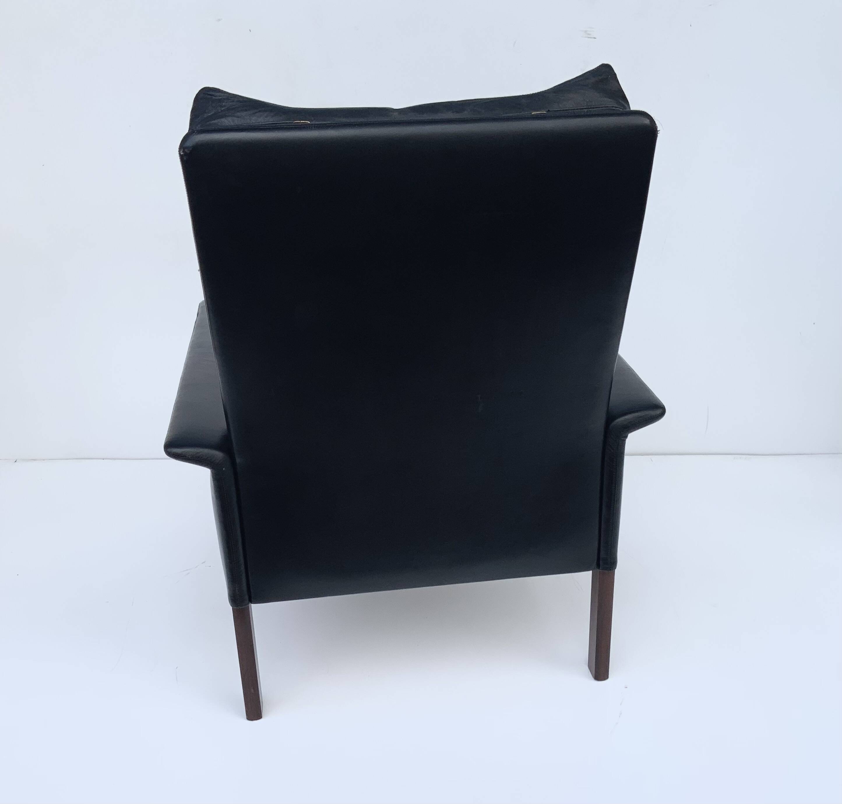 Vintage Retro Danish High Back Armchair Designed by H.Olsen Denmark 1960s