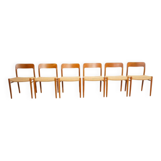 6 x vintage dining chairs | Niels Otto Møller | Model 75