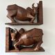 Pair of Scandinavian teak bookends