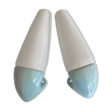 Set of 2 Porcelain Stig Carlsson Ifö Wall Lamps Made in Sweden