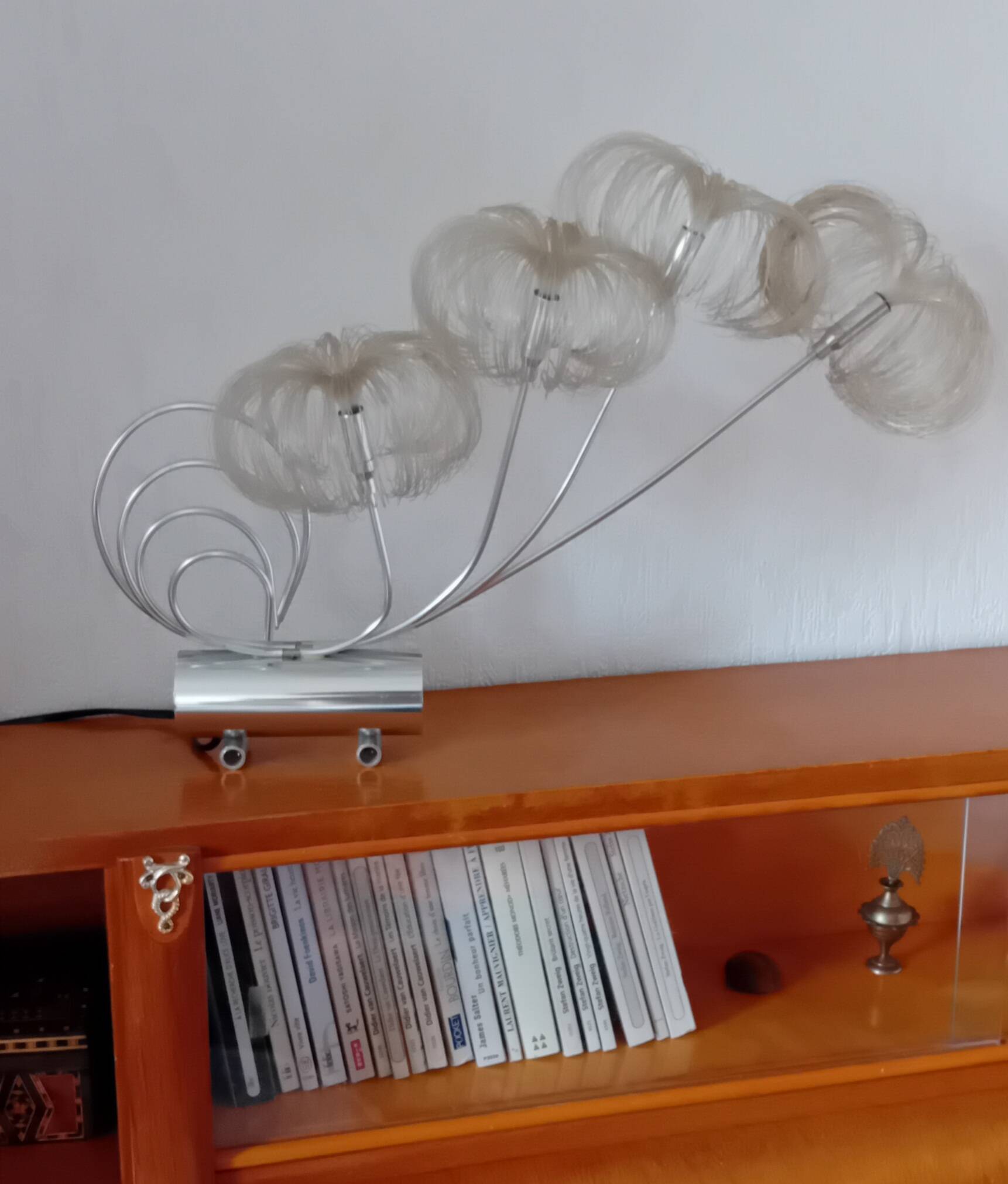 Palm tree lamp with optical fibre