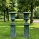 Pair of antique Medici vases in cast iron