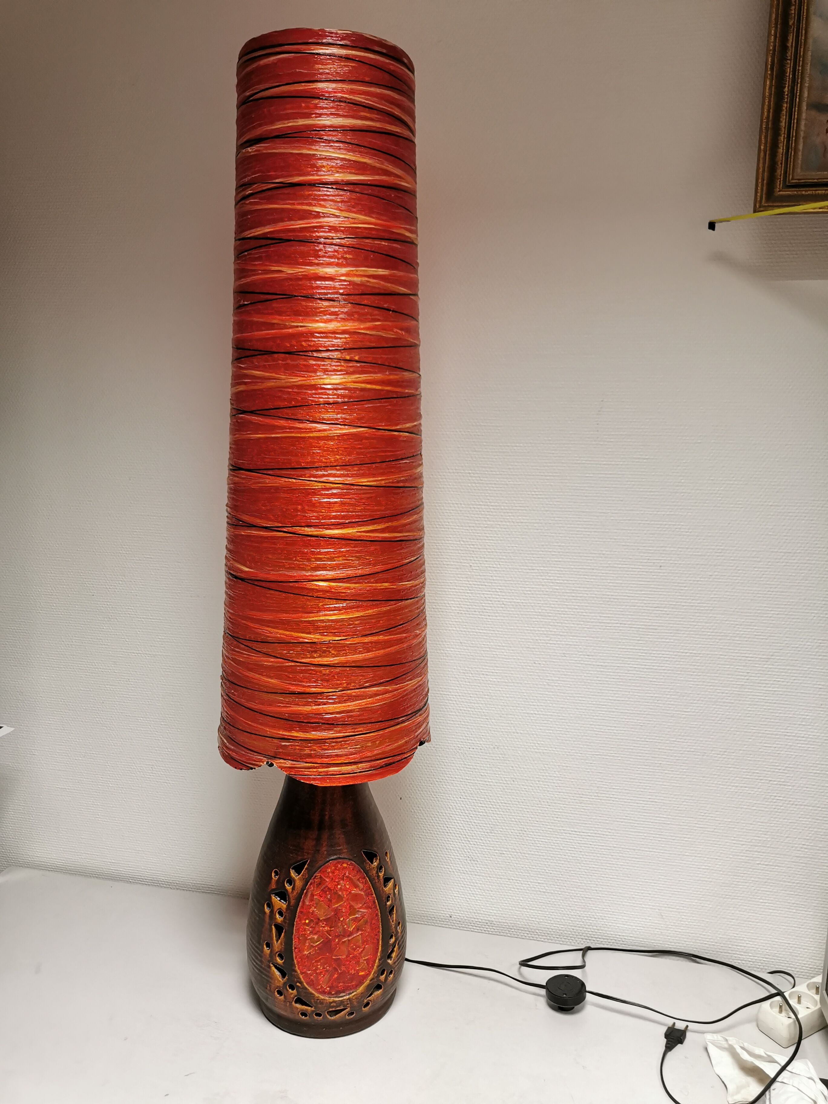 Large Vintage Ceramic Lamp ACCOLAY