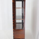 1930s art deco palisander and glass cabinet , czechoslovakia