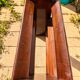 Vintage wooden magazine rack with 3 levels – display stand