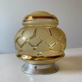 Ceiling lamp amber globe and golden border