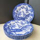 Set of 6 dessert plates in Japanese Porcelain