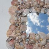 Vintage seashell mirror 31x35cm