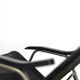 Vintage Mid-Century Postmodern Minimalist Black Leather Rocking Chair by Takeshi Nii, 1950s