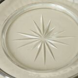 Antique Crystal Cheese Dome with Star Pattern Plate