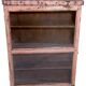 Shelf - Burmese teak wall display case with its beautiful pink patina