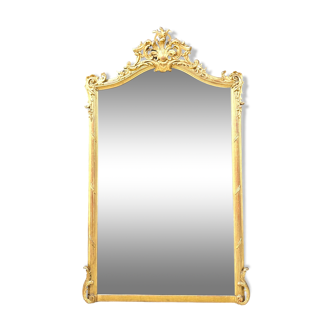 Miroir De Cheminée De Style Louis XV, 1m74, En Bois Doré, époque Napoléon III