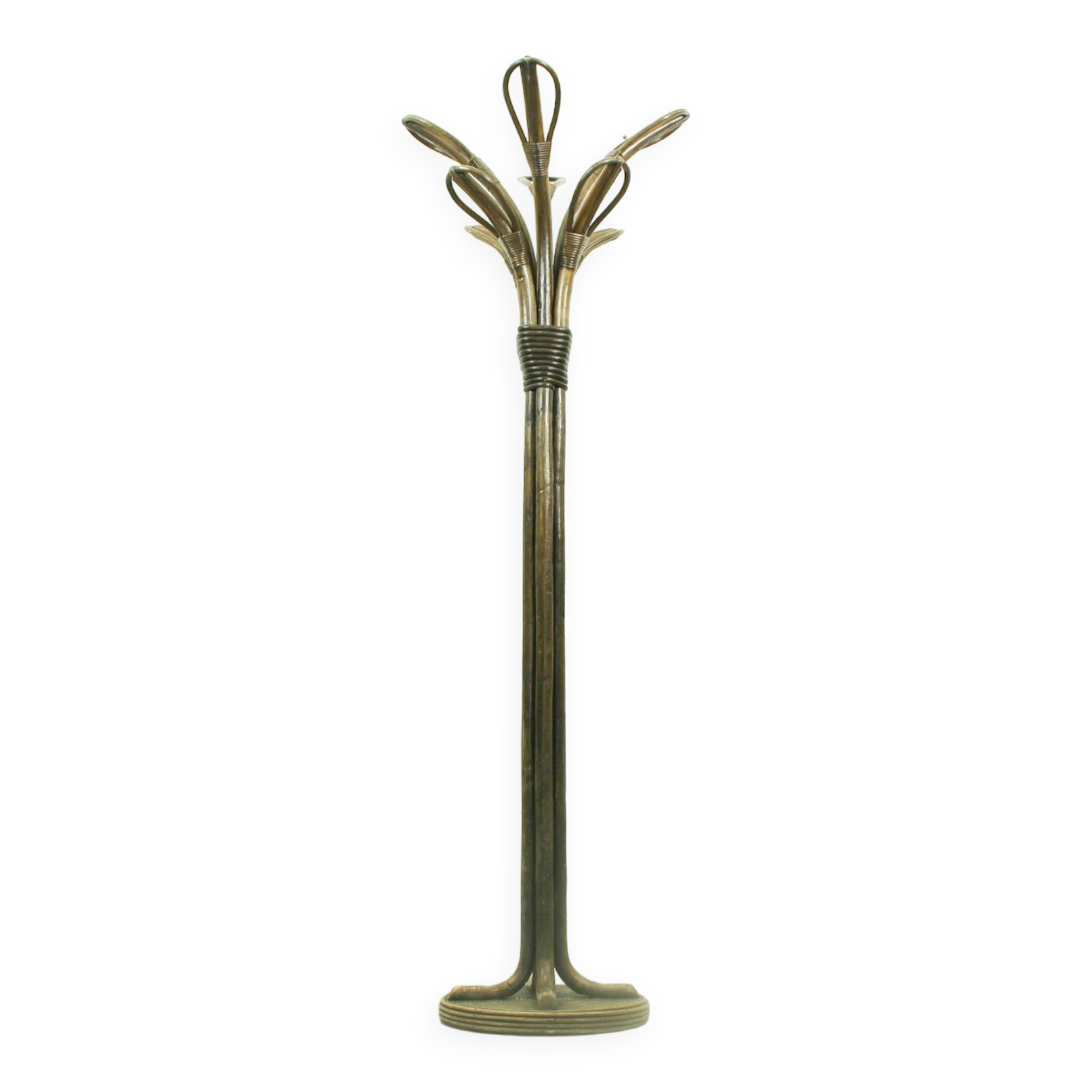 Porte-manteau en bambou du milieu du siècle, France Années 1960