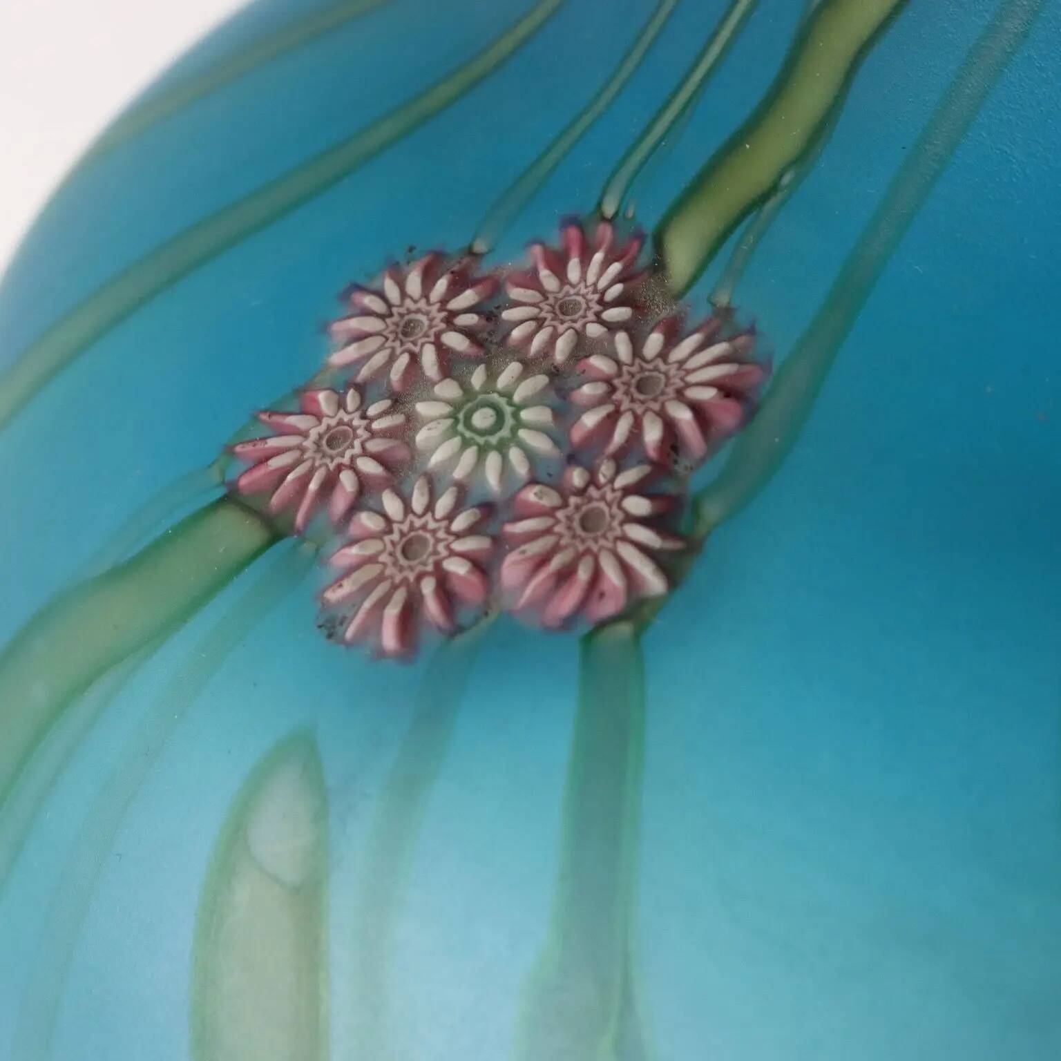 Lampe de table vintage années 1950 Millefiori par F.lli Toso en verre, Italie