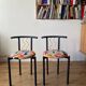Metal tubular chairs Memphis 1980s