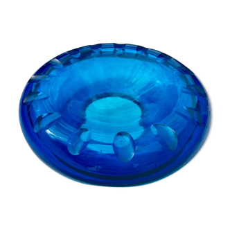 Electric blue glass ashtray signed marc newson twentieth century design