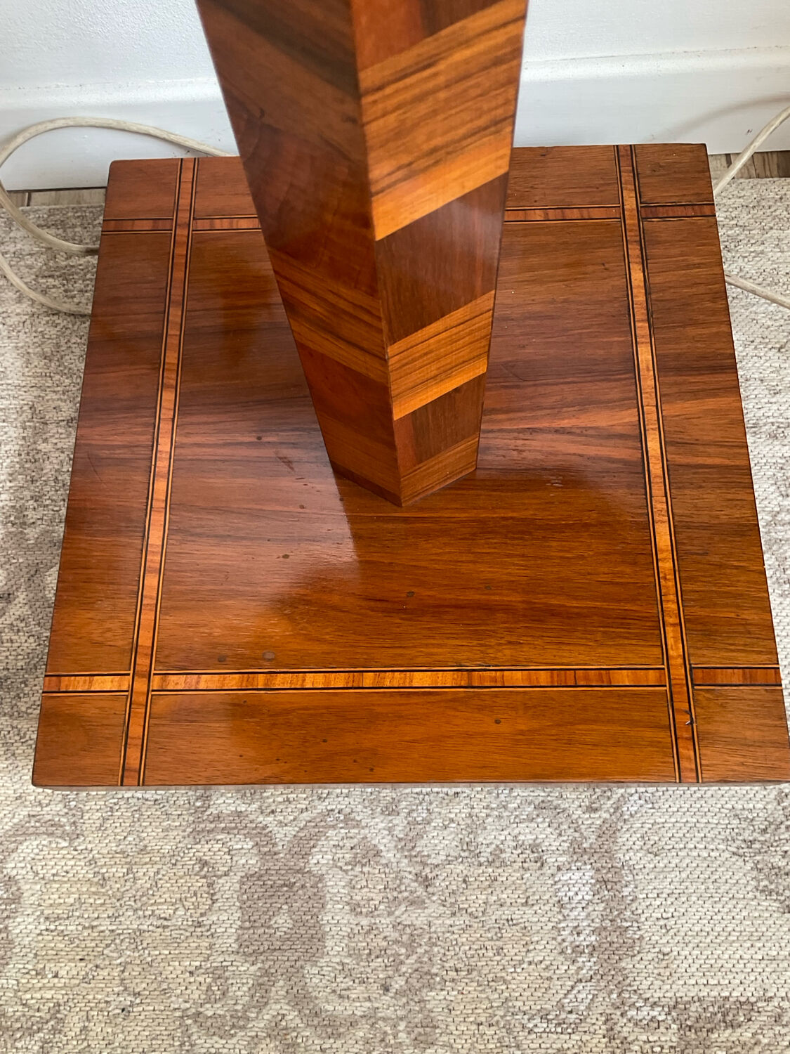 De Coene Art Deco floor lamp in marquetry