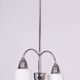 Mid-Century Chandelier in Chrome, Steel and Opaline Glass, Czech, 1960s