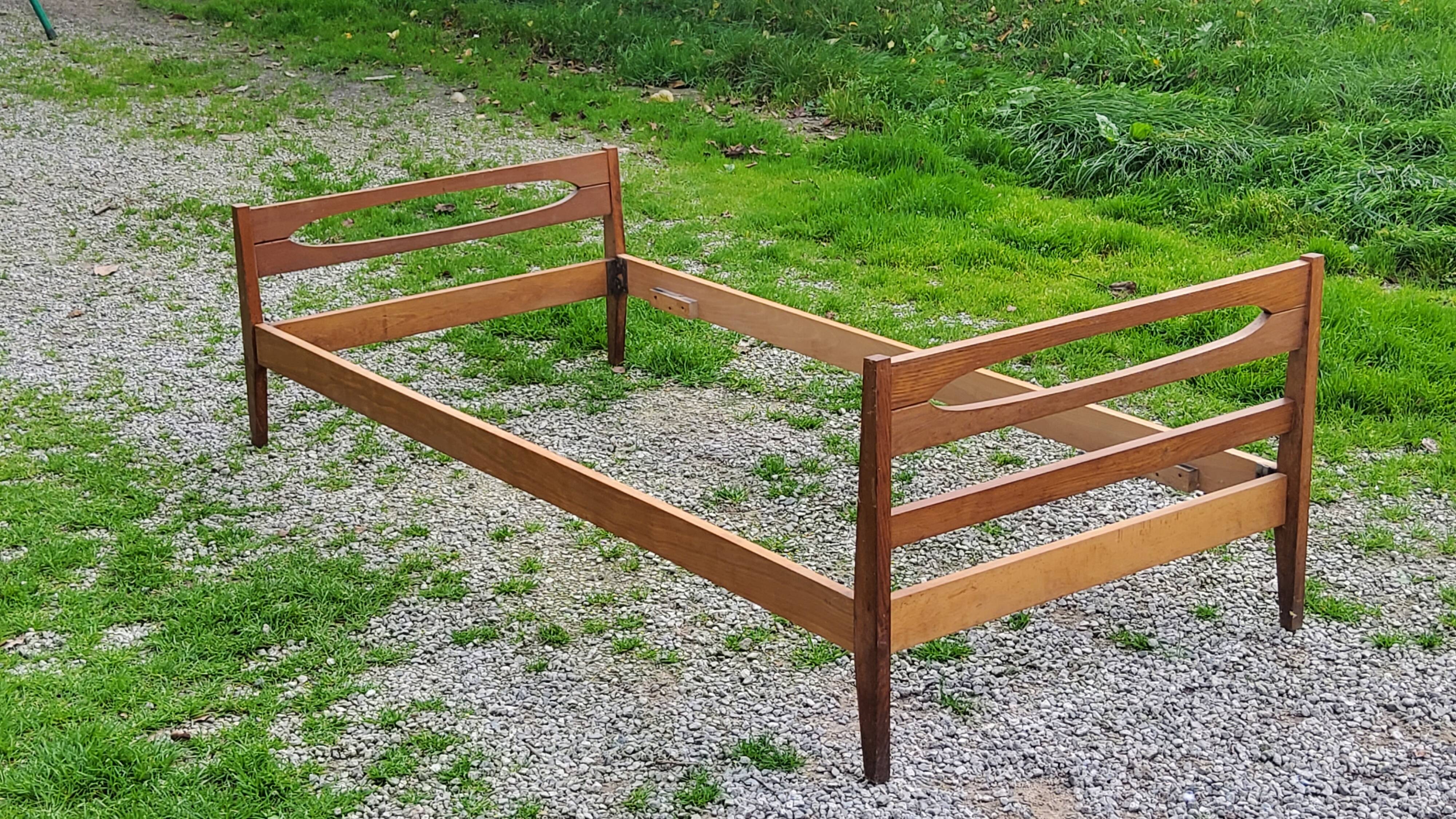Vintage 50s oak daybed