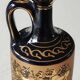 Greek Amphora Vase/Scenes of life Greek Mythology. Signed KA. Handmade in Greece, gilded with 24c fine gold. High 22.5 cm