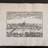 17th century copper engraving "Mainz" By Sébastien de Pontault de Beaulieu (1612-1674)