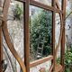 Old wooden entrance coat rack