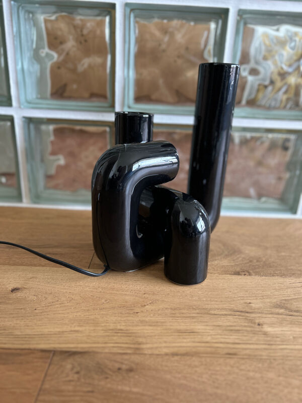 Lampe iconique Pidou Habitat (Design Progetto Luce) - Céramique Noire