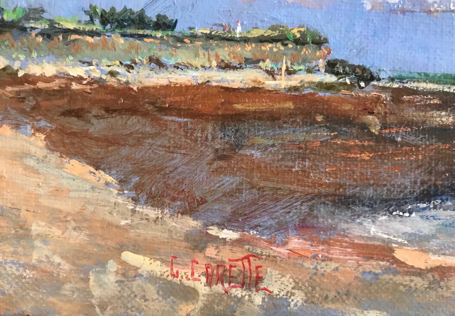 Oil on canvas by Gérard CARETTE (1943-2023). La Rochelle