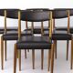 Set of 6 Vintage Teak Dining Chairs 1960s Germany, Mid Century Modern