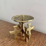 Brutalist bronze candleholder, 1970s